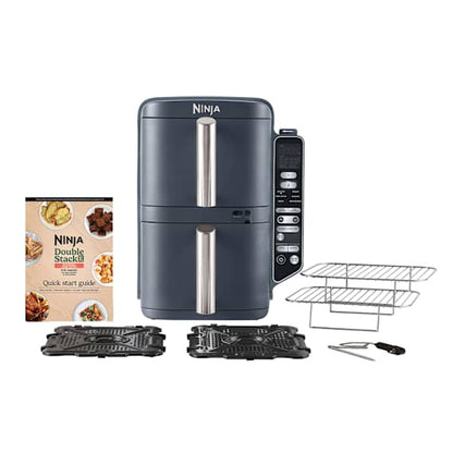 Ninja Double Stack XL 2-stöckige Heißluftfritteuse mit Smart Cook System, 9,5 Liter, Cyber Space